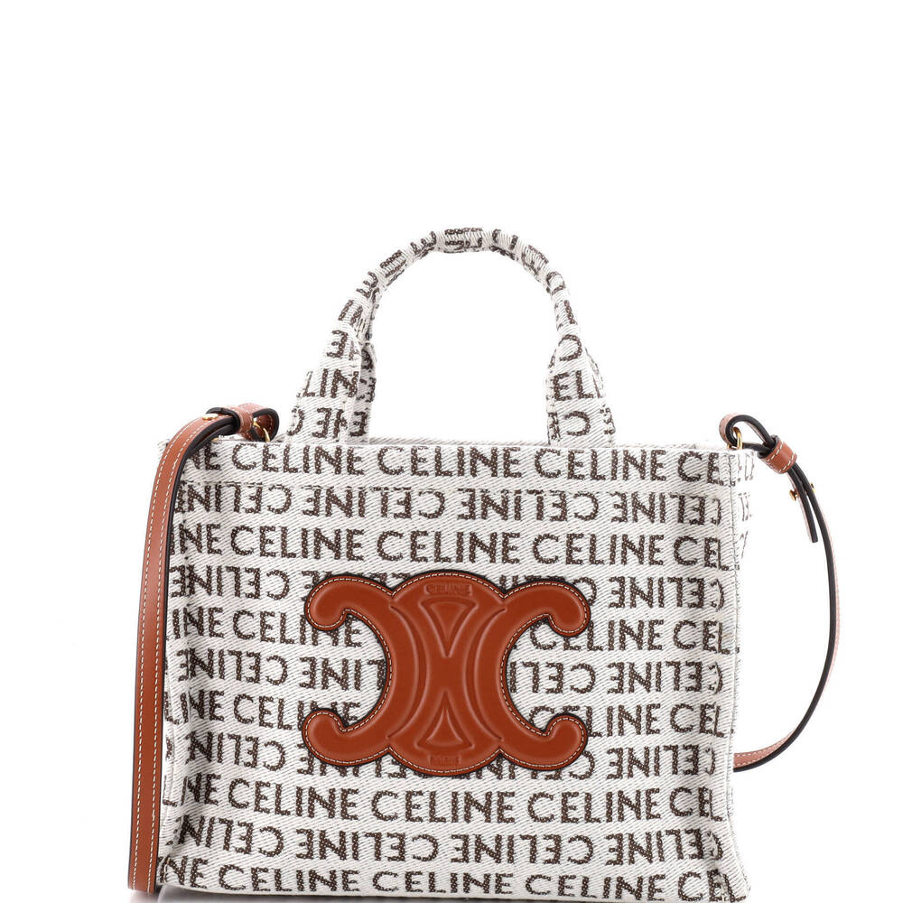 Celine Small Cabas Thais Tote Printed Canvas